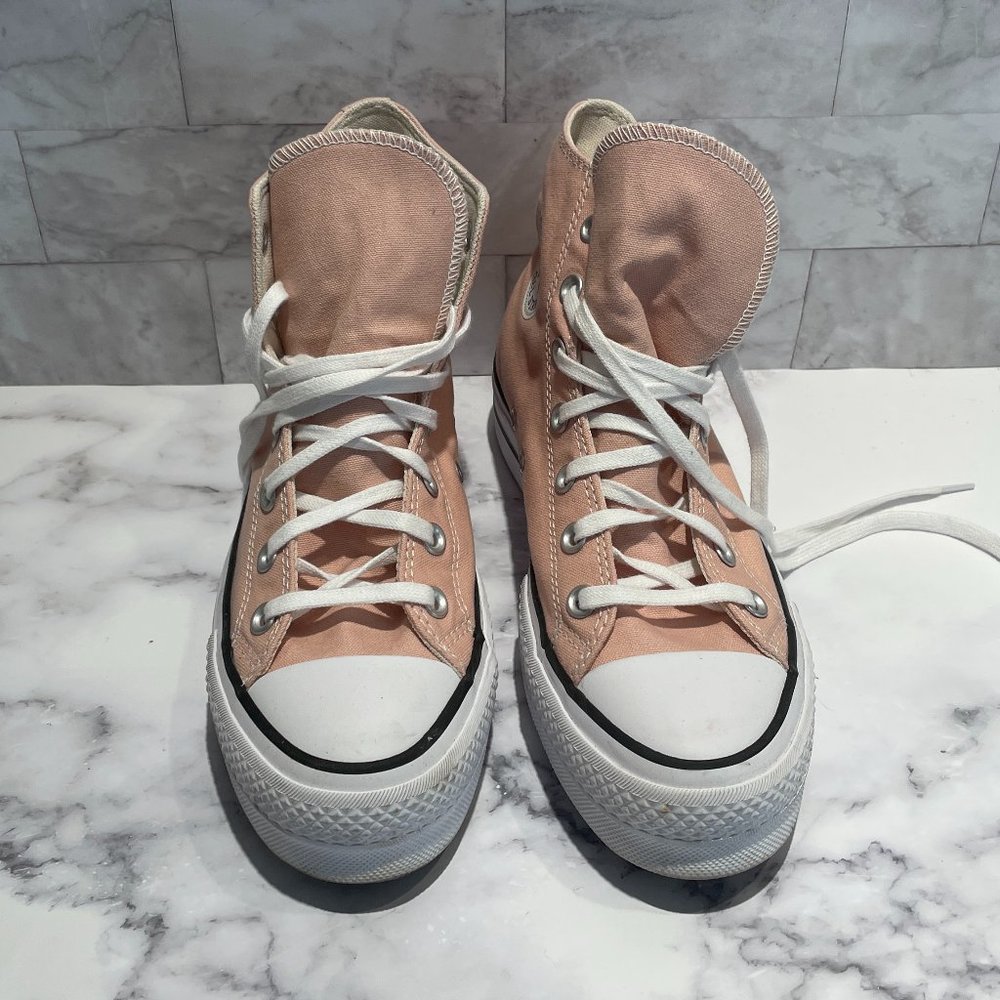 Converse Chuck Taylor All Star Lift Canvas Platform High Top Sneaker Pink 8 38 - Picture 7 of 9